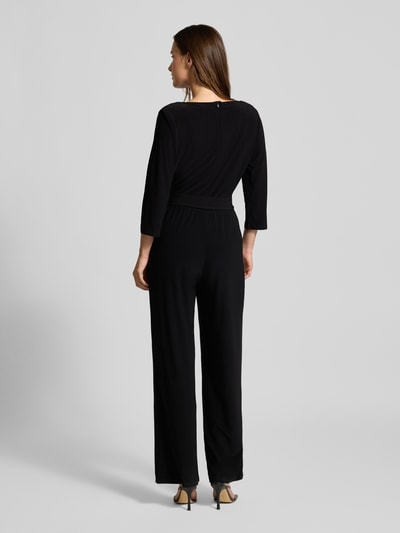 s.Oliver BLACK LABEL Regular Fit Jumpsuit mit Wasserfall-Ausschnitt Black 5
