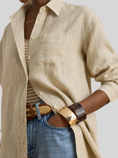 Lauren Ralph Lauren Relaxed Fit Langarmbluse aus reinem Leinen Beige 3