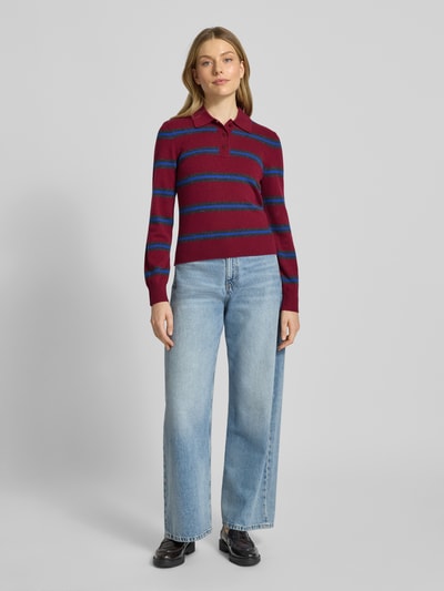 Staud Strickpullover aus reinem Kaschmir  Bordeaux 1