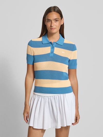 Lacoste Regular Fit Poloshirt aus reiner Baumwolle Jeansblau 4