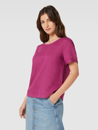 Esprit Bluse mit Leinen-Anteil Fuchsia 4