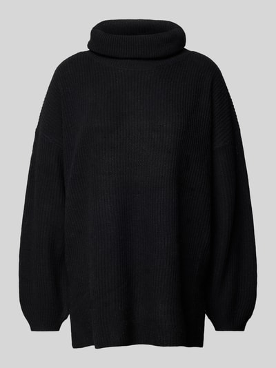 Vero Moda Sweter z dzianiny o kroju oversized z szerokim golfem model ‘ZIA’ Czarny 2