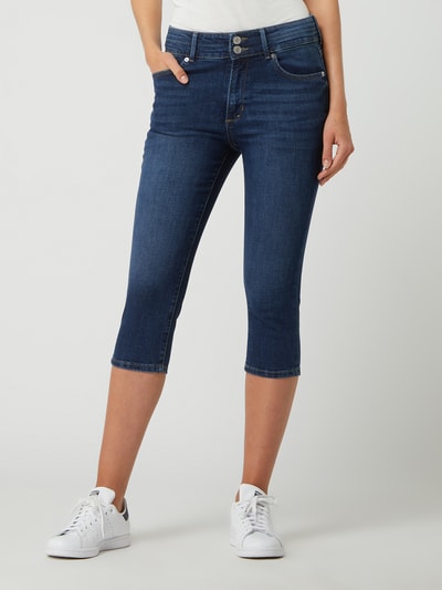 s.Oliver RED LABEL Caprijeans mit Stretch-Anteil Modell 'Betsy' Dunkelblau Melange 4