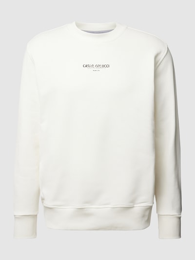 CARLO COLUCCI Sweatshirt mit gerippten Abschlüssen Offwhite 2