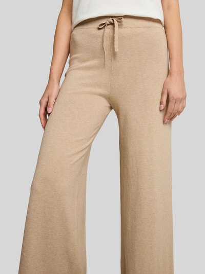 Tom Tailor Wide Leg Culotte aus Baumwoll-Mix mit Seiden-Anteil Beige 3