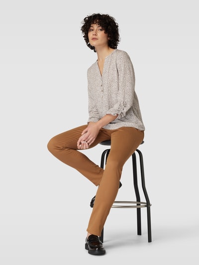 Montego Bluse mit Allover-Muster  Taupe 1