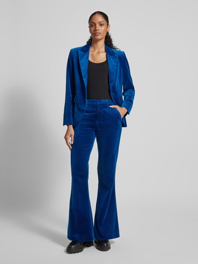 Zadig & Voltaire Bootcut broek met riemlussen, model 'PREVY VELVET' Oceaanblauw - 1