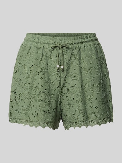 VERO MODA Regular Fit Sweatshorts mit Spitze Modell 'HONEY' Schilf 2