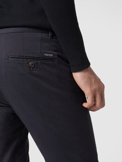 Scotch & Soda Super slim fit chino met stretch  Donkerblauw - 3