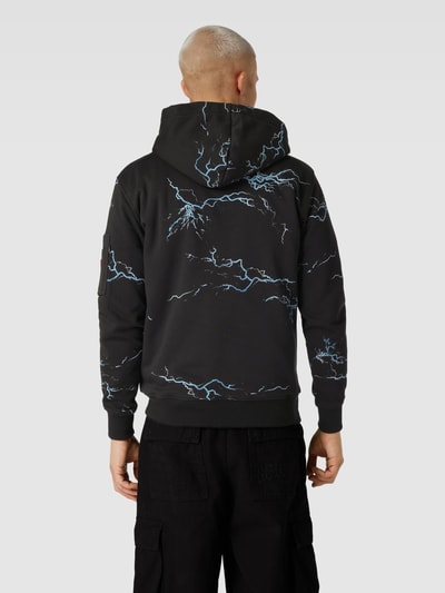 Alpha Industries Hoodie met labelprint Zwart - 5