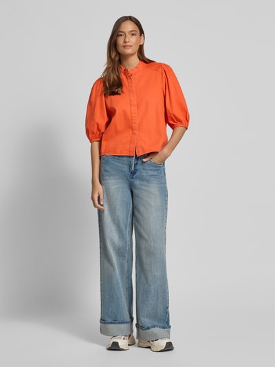 Jake*s Casual Regular Fit Bluse mit Ballonärmeln Rot 1