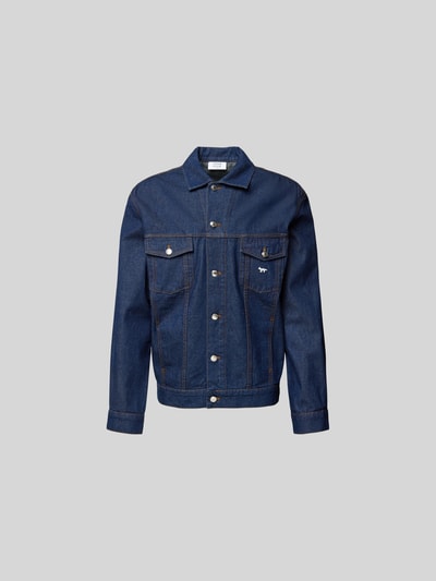 MAISON KITSUNE Jeansjacke mit Knopfleiste Dunkelblau 2