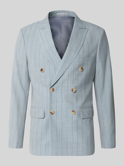 Matinique Slim Fit Sakko aus Wolle mit Doppelreihe Hellblau 2