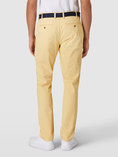 MCNEAL Slim Fit Chino mit Gürtel Gelb 5