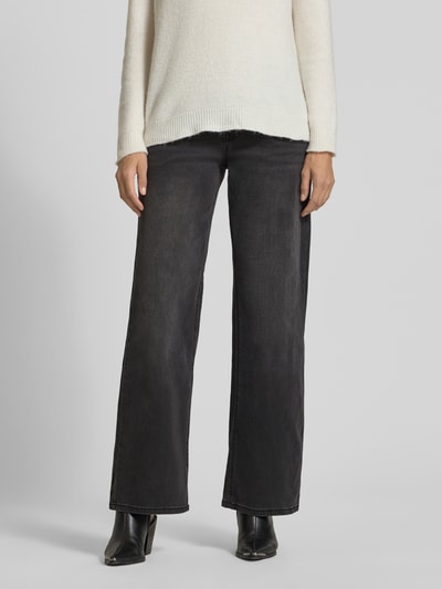 ZABAIONE Wide Leg Jeans mit Gürtel Dunkelgrau 4