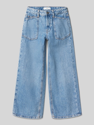 Mango Wide Leg Jeans mit aufgesetzten Taschen Modell 'pockets' Blau 1