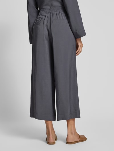 INFLUENCER'S CHOICE BY P&C* Spodnie materiałowe z szeroką nogawką i efektem marszczenia Ciemnoszary 5