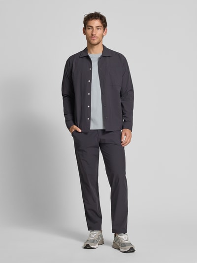 JAKE*S STUDIO MEN Regular Fit Stoffhose mit Eingrifftaschen Metallic Blue 1