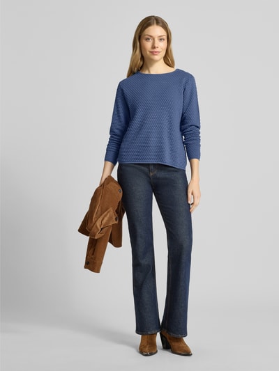 FREE/QUENT Gebreide pullover met ronde hals, model 'Dodo' Blauw - 1