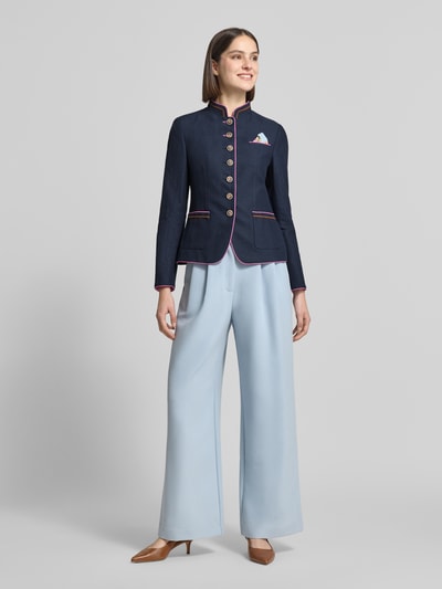 White Label Slim Fit Blazer aus Leinen-Baumwoll-Mix Marine 1