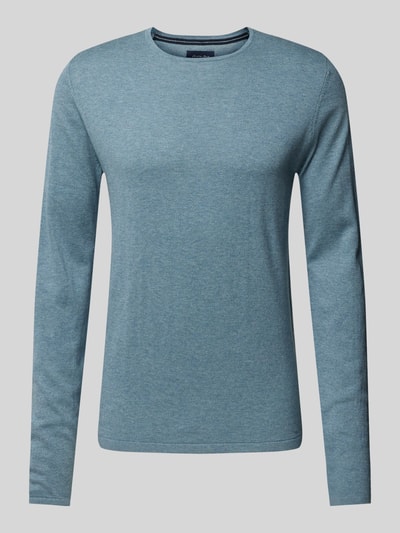 Christian Berg Men Gebreide pullover met ronde hals Metallic turquoise gemêlee - 2