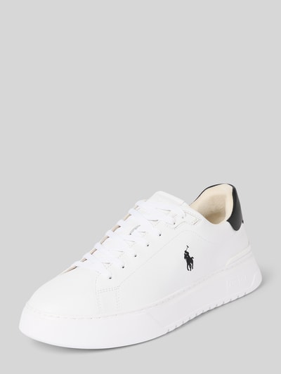 Polo Ralph Lauren Sneakersy ze skóry z wyhaftowanym logo Biały 1