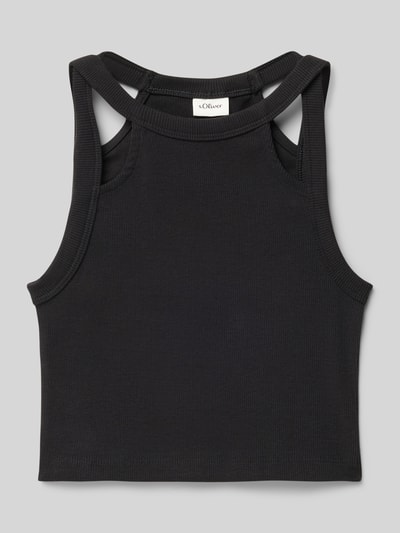 s.Oliver RED LABEL Slim Fit Tank Top mit Cut Outs Black 1