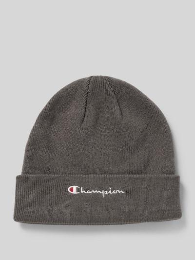 CHAMPION Beanie mit breitem Umschlag und Logo-Stitching Anthrazit 1