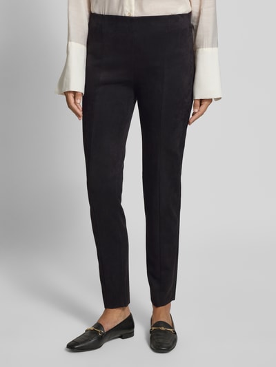 Christian Berg Woman Skinny Fit Stoffhose mit Ziernähten Black 4