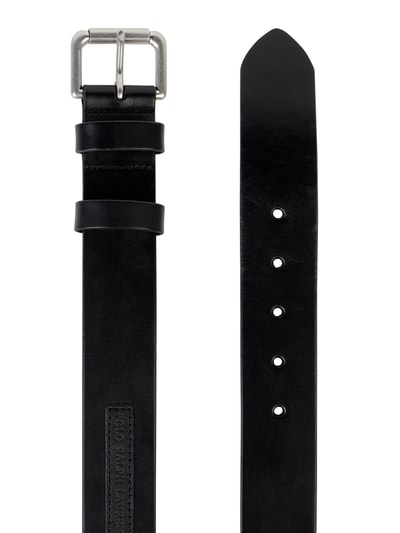 Polo Ralph Lauren Leren riem met labeldetail, model 'TAN' Zwart - 2