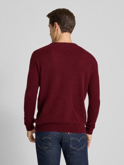 American Vintage Slim Fit Strickpullover aus Cashmere Blend Modell 'RAXOW' Bordeaux 5