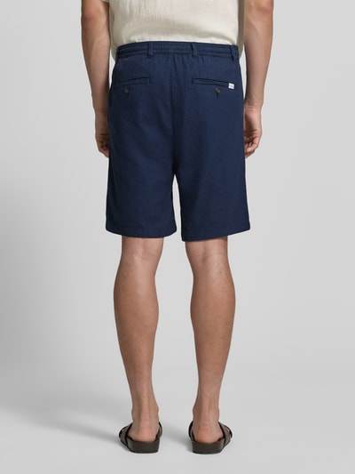 Selected Homme Slim Fit Bermudas aus Baumwoll-Leinen-Mix Modell 'BRODY' Marine 5