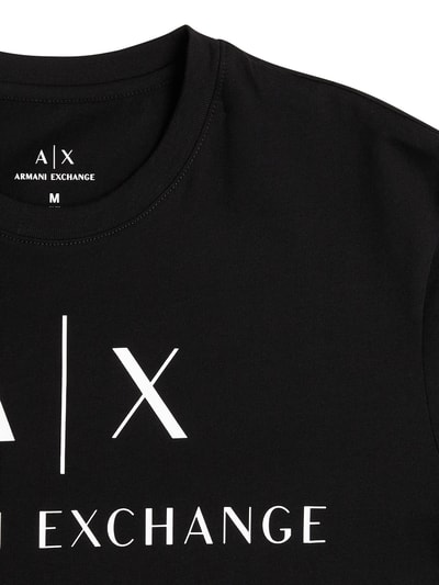 ARMANI EXCHANGE T-shirt o kroju slim fit z logo Czarny 2