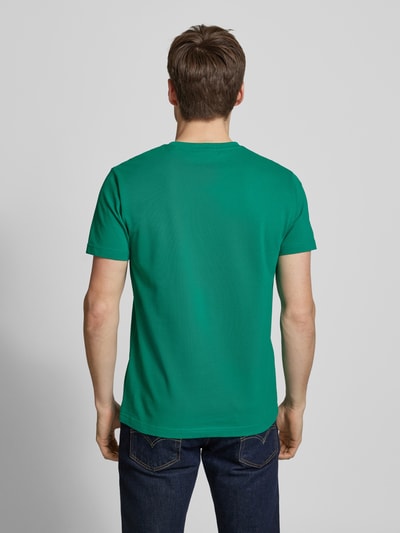 Gant Slim Fit T-Shirt mit Label-Stitching Dunkelgruen 5