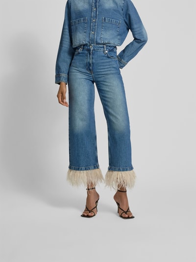 Iro Straight Fit Jeans mit Federn Jeansblau 4