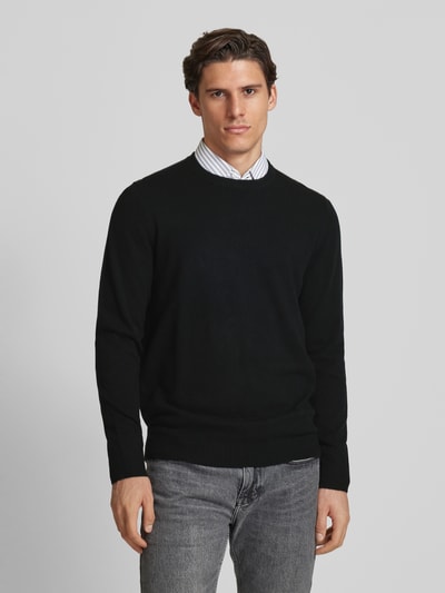 Christian Berg Men Gebreide pullover met ronde hals Zwart - 4