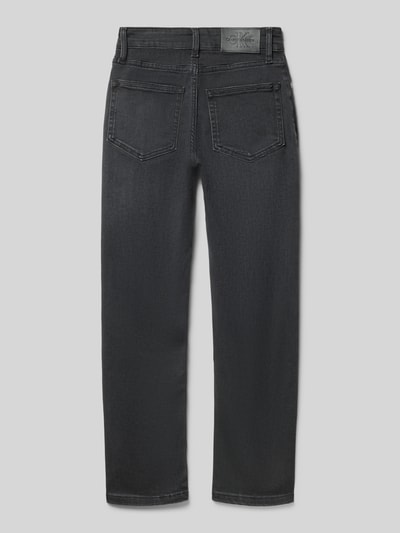 Calvin Klein Jeans Straight leg jeans met labeldetail Zwart - 3