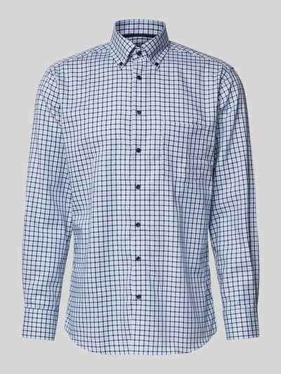 ETERNA Modern fit zakelijk overhemd met button-downkraag Bleu - 2