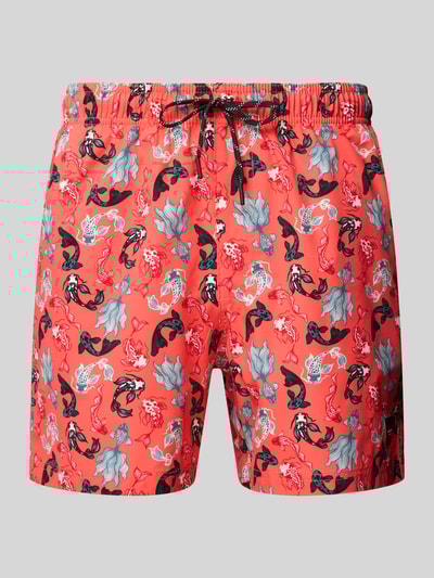 Jack & Jones Regular Fit Badeshorts mit Gesäßtasche Modell 'MAUI' Pink 1