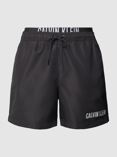 Calvin Klein Underwear Zwembroek met elastische band met label Zwart - 1