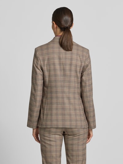 Jake*s Collection Regular Fit Kurzblazer aus Viskose-Mix Schoko 5