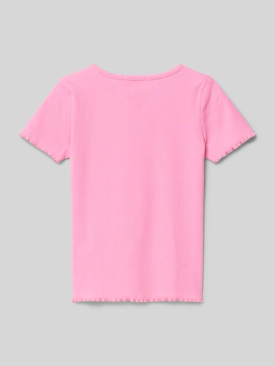 Tom Tailor T-Shirt mit Label-Stitching Pink 3