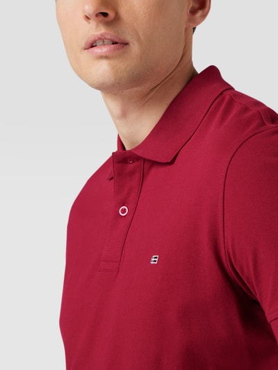 Christian Berg Men Poloshirt mit Label-Stitching Fuchsia 3