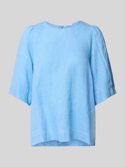 Seidensticker Regular Fit Leinenblusenshirt mit 1/2-Arm Hellblau 2