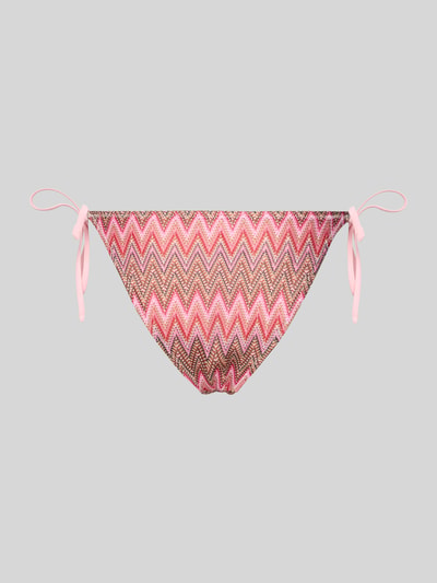 Produktfoto, Bikini-Slip mit seitlicher Schnürung Modell 'ADA' von Pieces, Optik:Allover-Muster, Damen Bikini Slip, Verschluss: Schnürung.