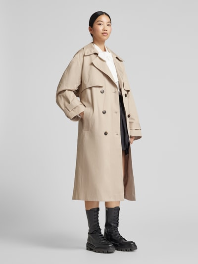 Jake*s Collection Trenchcoat mit doppelreihiger Knopfleiste Beige 4