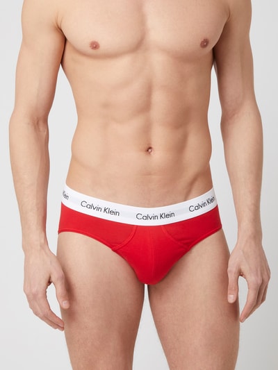 Calvin Klein Underwear Slipy z bawełny mieszanej w zestawie 3 szt. Biały 3