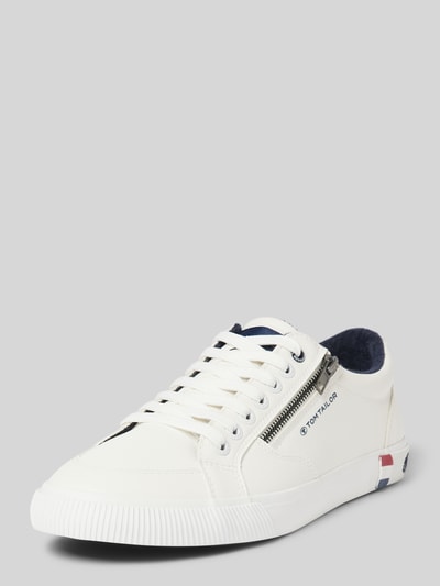 Tom Tailor Low Top Sneaker mit Reißverschluss Weiss 1