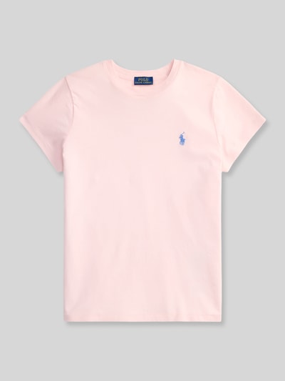 Polo Ralph Lauren Regular Fit T-Shirt aus reiner Baumwolle Hellrosa 2