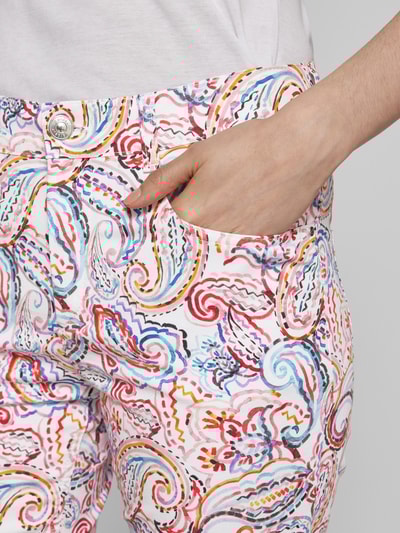 Gardeur Spodnie o rozkloszowanym i skróconym kroju Mocnoróżowy 3